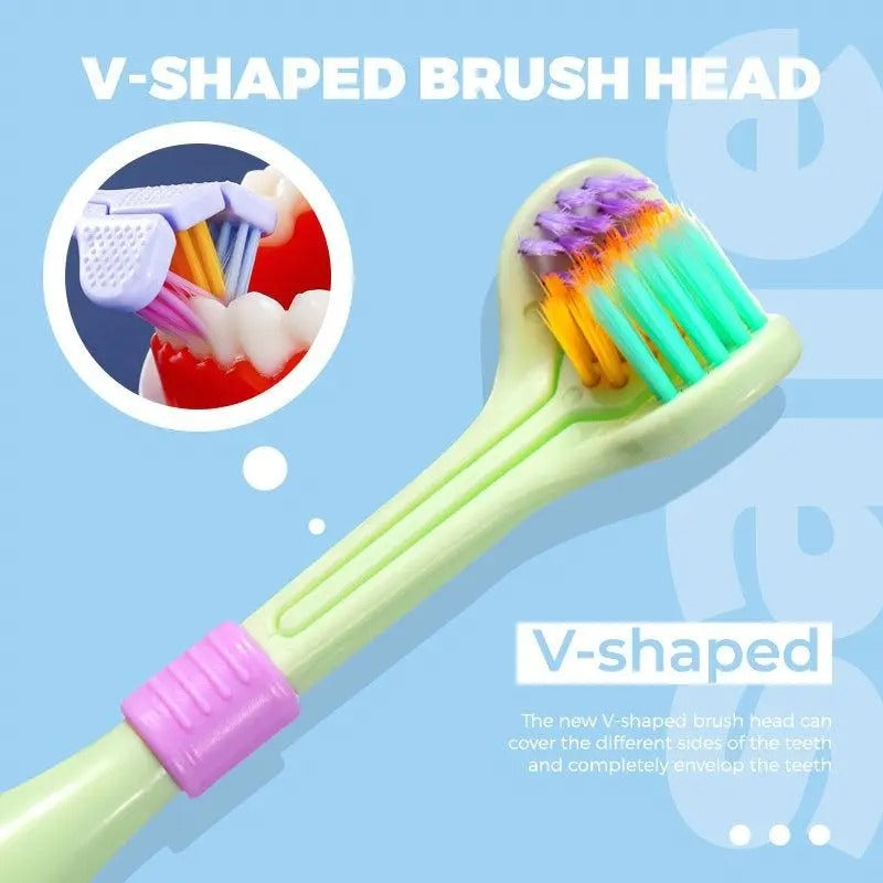 Three Sided Soft Toothbrush Wrap Around Deep Cleaning - Pack Of 2