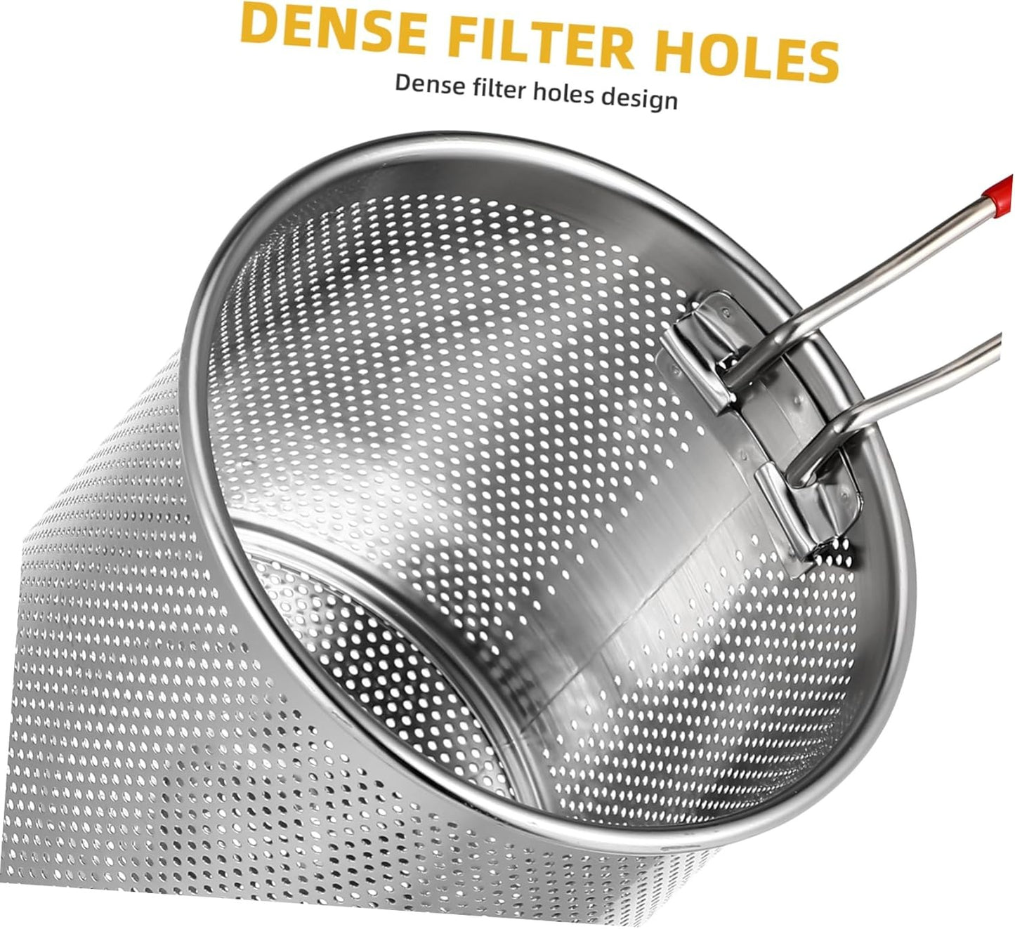 Stainless Steel Deep Fryer Pot with Strainer– 1200ML Oil Capacity