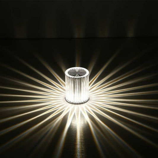 Portable USB Rechargeable RGB Lighting Crystal Touch Control Table Lamp