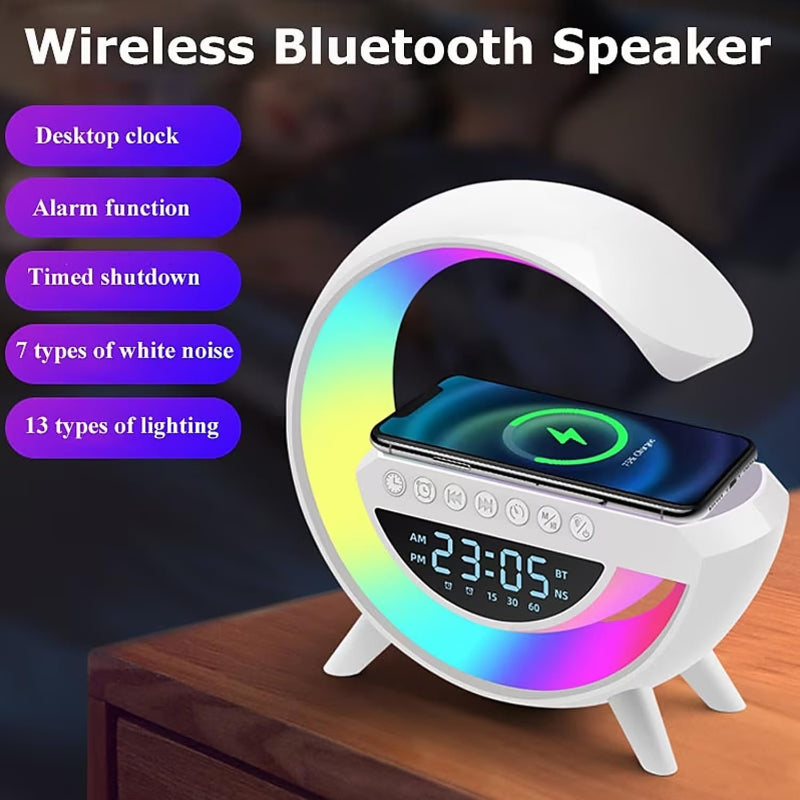 BT-3401 LED Display Wireless Phone Charger Bluetooth Speaker With Alarm Clock And FM Radio