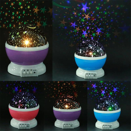 LED Rotating Night Light Projector Children USB Projector Lamp