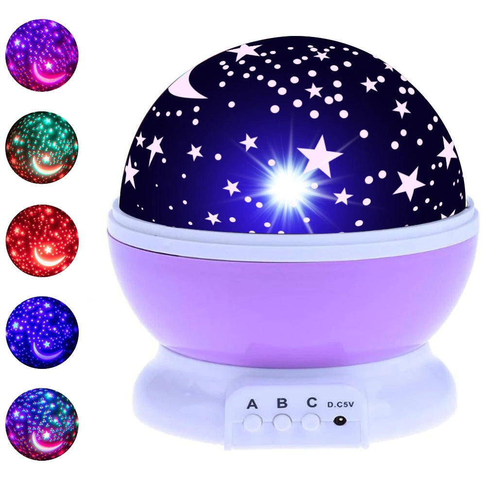 LED Rotating Night Light Projector Children USB Projector Lamp
