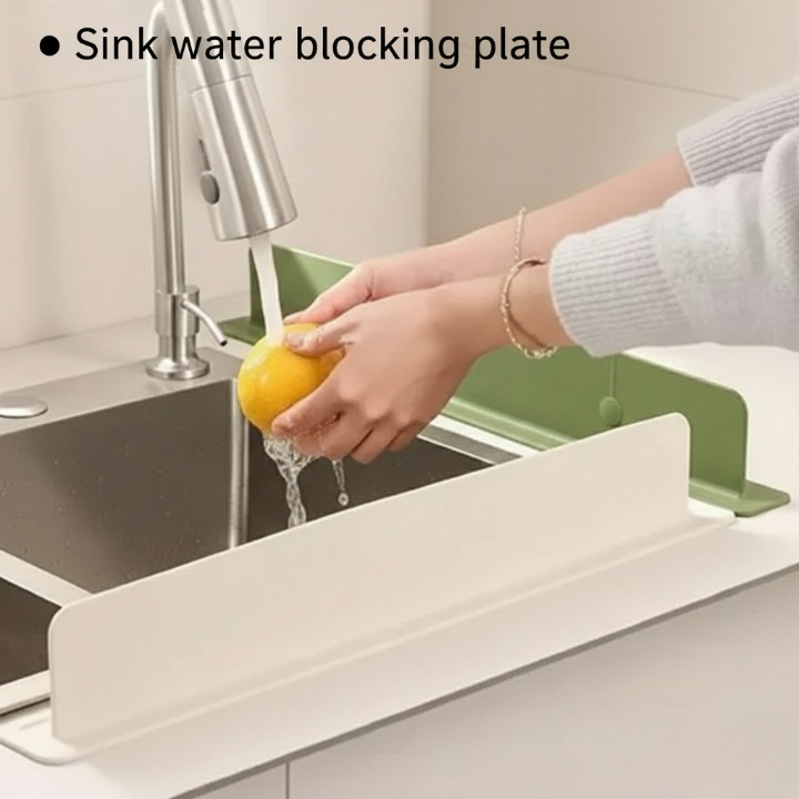 Silicone Sink Splash Guard With Suction – Flexible Water Splash Stopper for Kitchen & Bathroom