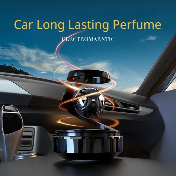 Star Solar Powered Levitating Ball Air Freshener For Car Dashboard, Aesthetic Car Decor